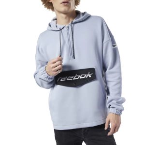 Bluza Z Kapturem Męskie Reebok Classic Advance Pullover Głęboka Niebieskie PL 01EXKCH